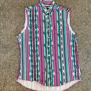 Vintage Wrangler Brush Hopper Aztec Tank Top